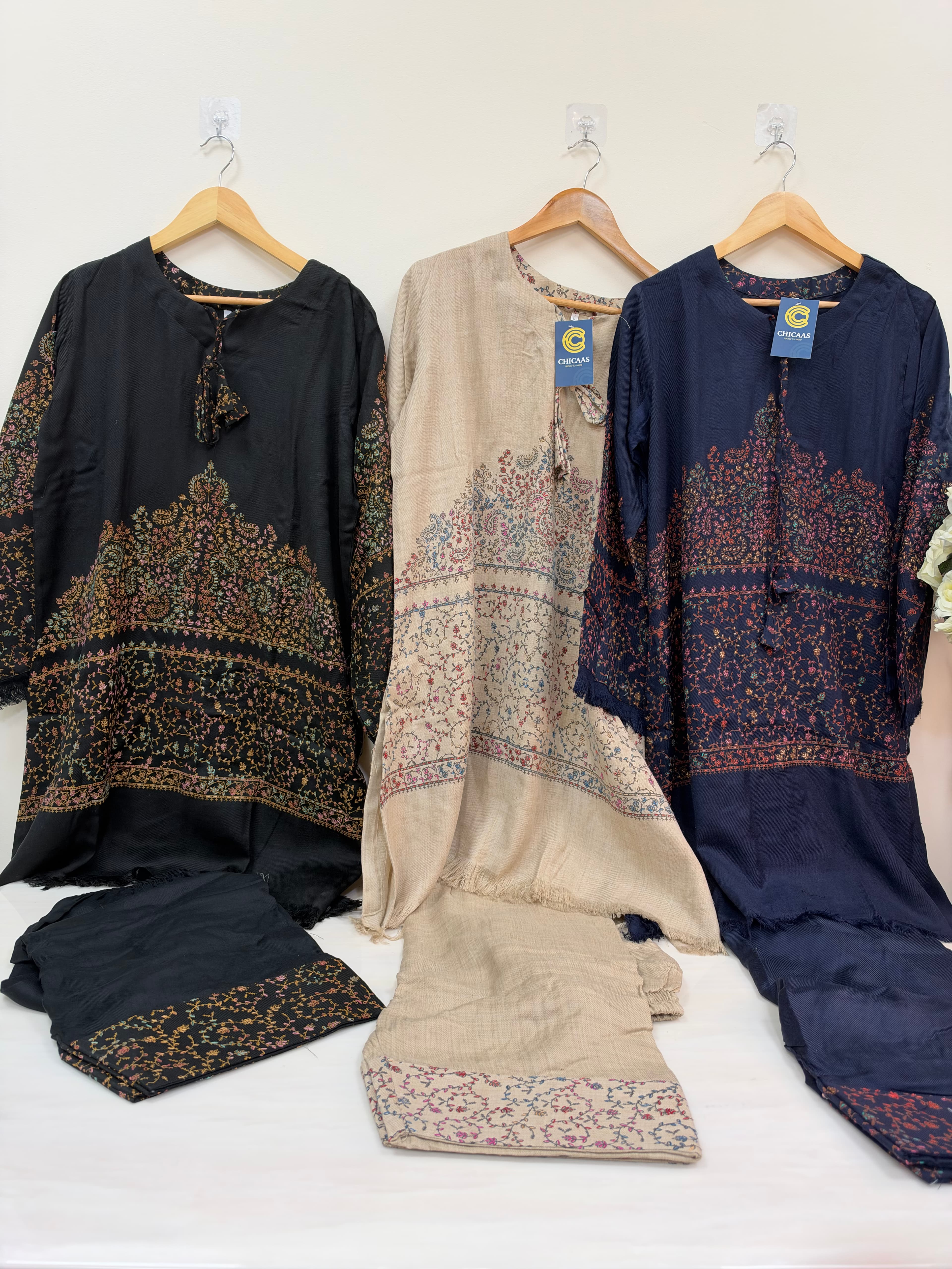 2piece Pashmina/Kacha tanka/ wool/farshi shalwar