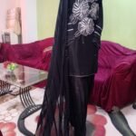 New party wear with farshi Shalwar (BLK@F)